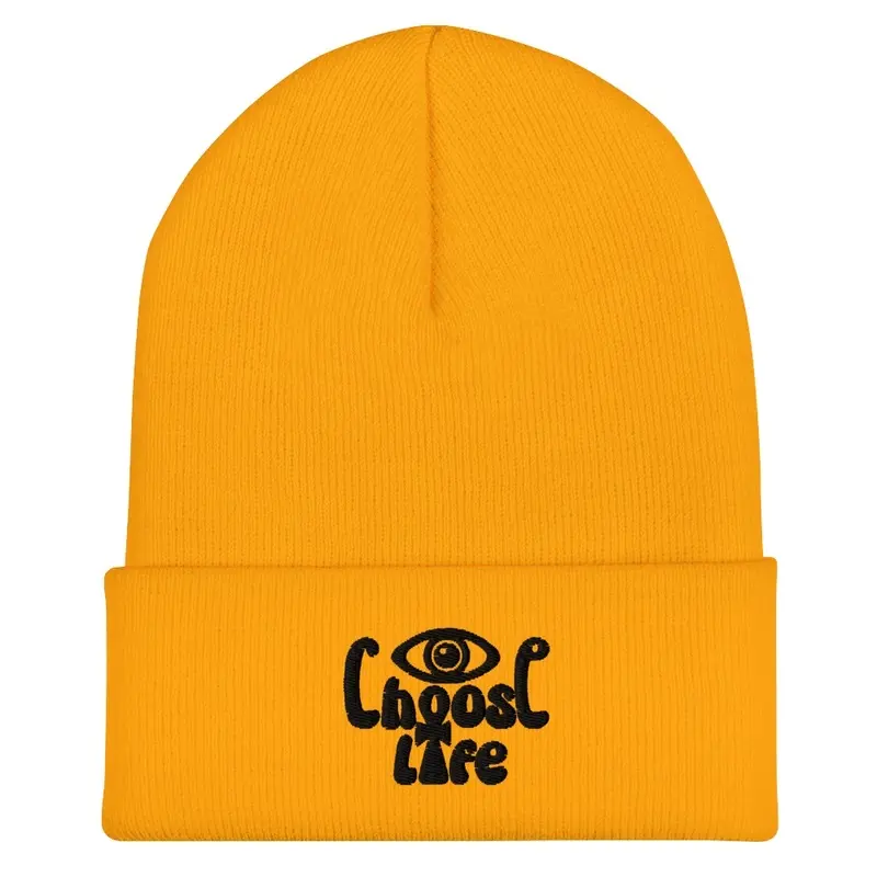 Eye Choose Life Beanie blk words